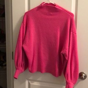 Pink bell sleeve chunky sweater